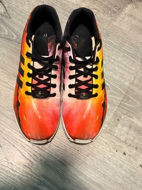 adidas Sunset Gradient Athletic Sneakers in Red, Orange, Yellow
